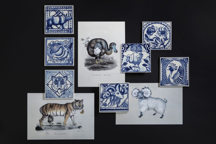 Interieur Royal Delft | Tile Extinct Animals Dwarf Rhino