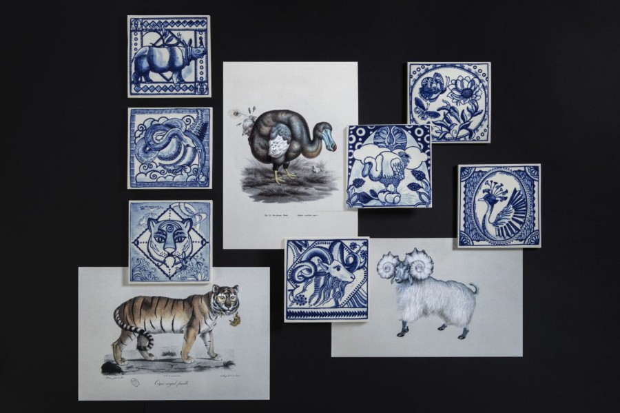 Interieur Royal Delft | Tile Extinct Animals Armoured Boar