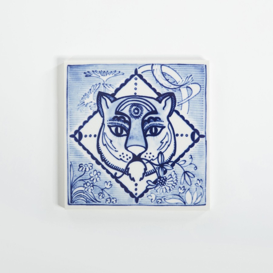 Interieur Royal Delft | Tile Extinct Animals Golden Tiger