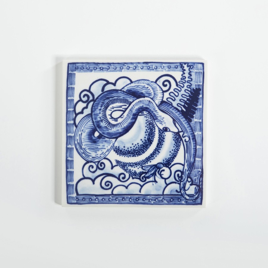 Interieur Royal Delft | Tile Extinct Animals Queen Cobra