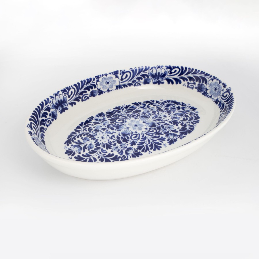 Tafelen Royal Delft | Ovale Schaal Bloem