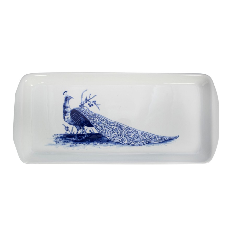 Tafelen Royal Delft | Cakeschaal Pauw